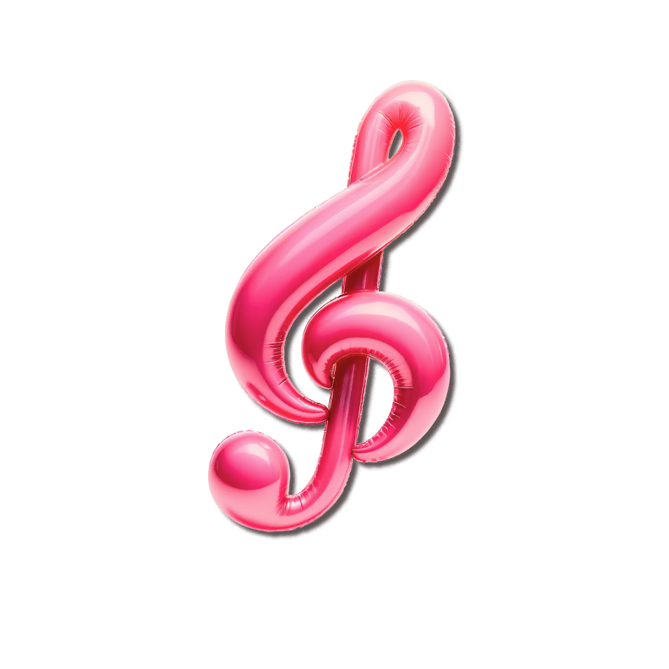 Treble clef balloon